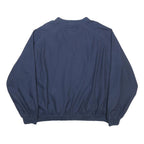 REEBOK Mens Blue V-Neck 2XL Polyester Sweatshirt Pullover Casual Lightweight