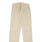 VERSACE JEANS COUTURE Womens Cotton Blend Beige Regular Straight Trousers W29