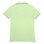 FRED PERRY Mens Green Short Sleeve Plain S Cotton Blend Polo Shirt Tipped