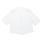 DEGRIS Womens Plain Shirt White M