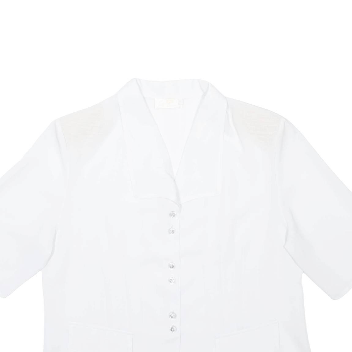 DEGRIS Womens Plain Shirt White M