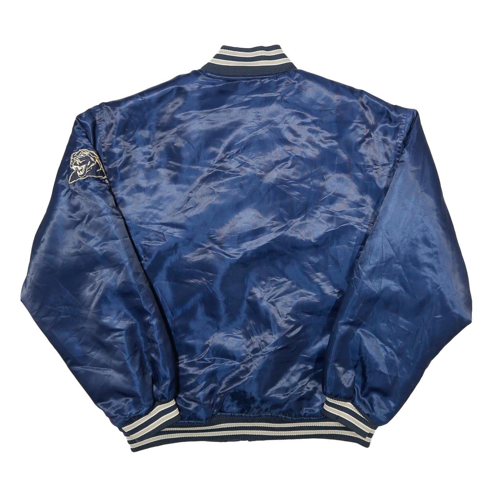 XTREME FRANZ Mens Blue Varsity Jacket M Polyester Button Closure Plain