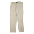 DICKIES Mens Cotton Blend Beige Regular Fit Cargo Trousers W30 L32 Workwear