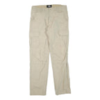DICKIES Mens Cotton Blend Beige Regular Fit Cargo Trousers W30 L32 Workwear