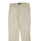 DICKIES Mens Cotton Blend Beige Regular Fit Cargo Trousers W30 L32 Workwear