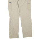 DICKIES Mens Cotton Blend Beige Regular Fit Cargo Trousers W30 L32 Workwear