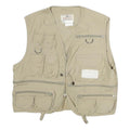 WOODFIELD Mens Beige Outdoor Cotton Jacket M Multi Pocket Utility Zip