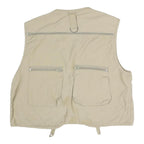 WOODFIELD Mens Beige Outdoor Cotton Jacket M Multi Pocket Utility Zip