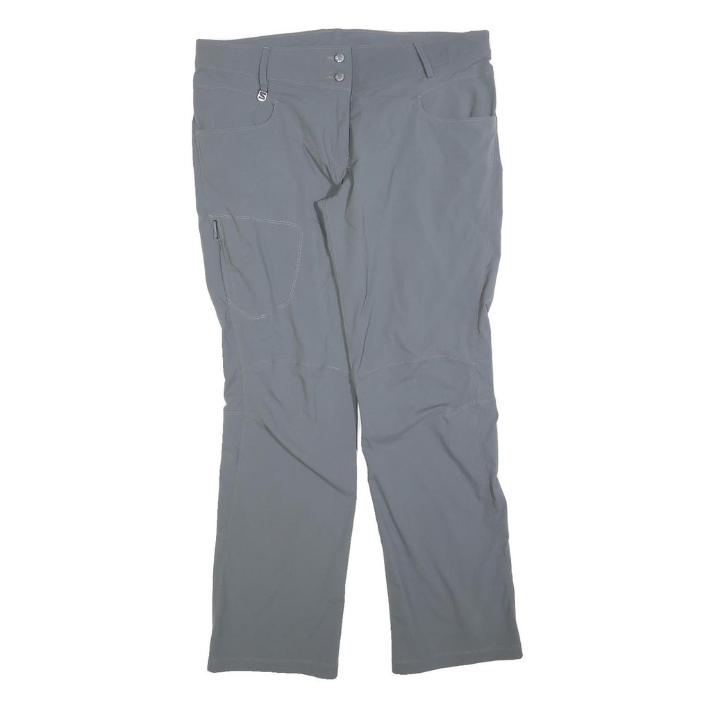 SALOMON Womens Regular Grey Polyester Blend Trousers W38 L32 Outdoor Activewear