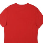 VERSACE Womens Red S Short Sleeve Crew Neck Cotton Blend T-Shirt Logo
