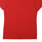 VERSACE Womens Red S Short Sleeve Crew Neck Cotton Blend T-Shirt Logo