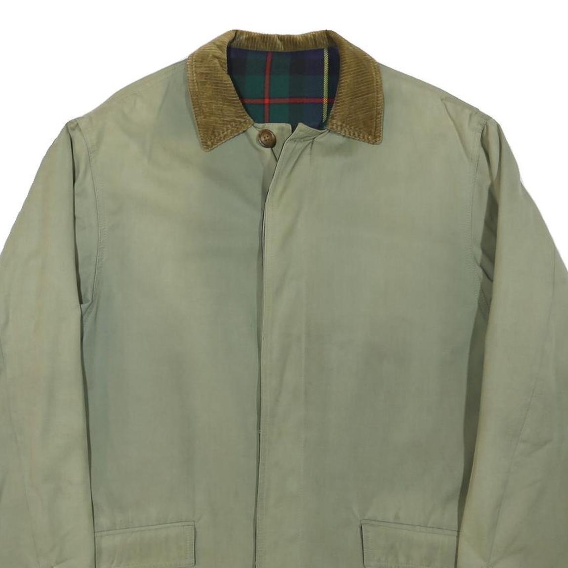PHIST Mens Beige Cotton Blend Classic Jacket L Button Closure Corduroy Collar