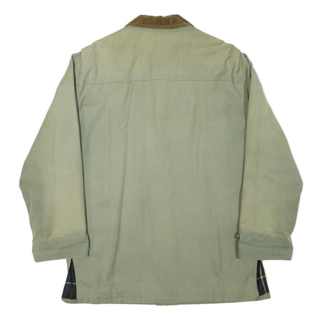 PHIST Mens Beige Cotton Blend Classic Jacket L Button Closure Corduroy Collar