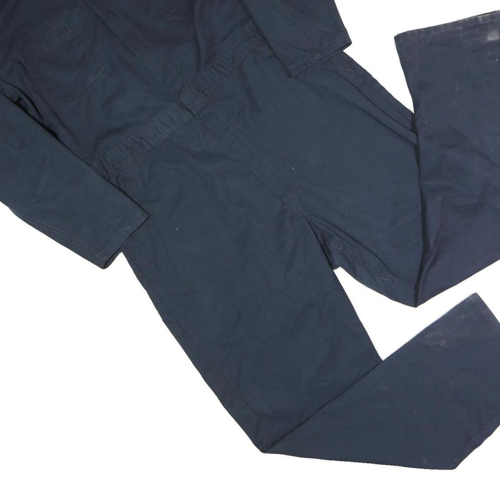 DICKIES Mens Navy Blue Dungarees Relaxed Polyester Blend XL W42 L42 Workwear