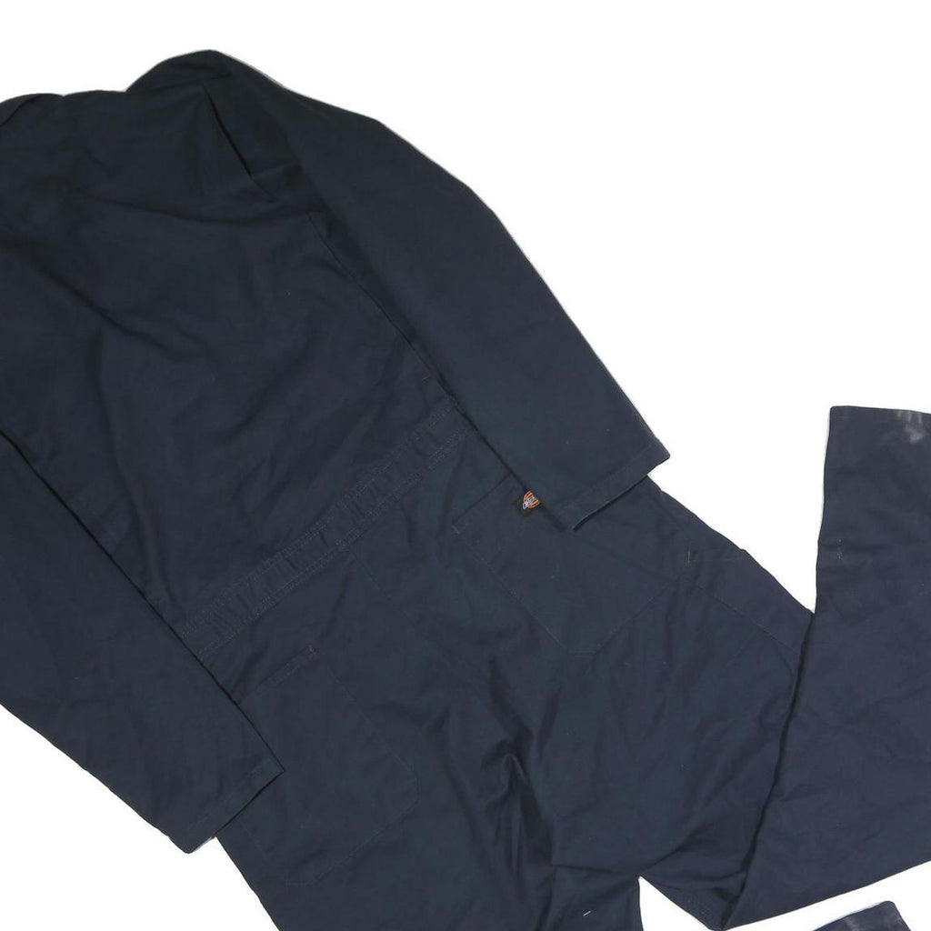 DICKIES Mens Navy Blue Dungarees Relaxed Polyester Blend XL W42 L42 Workwear