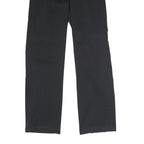DICKIES Mens Classic Black Polyester Blend Trousers W30 L34 Straight Zip Closure