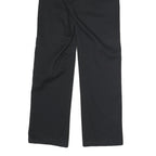 DICKIES Mens Classic Black Polyester Blend Trousers W30 L34 Straight Zip Closure