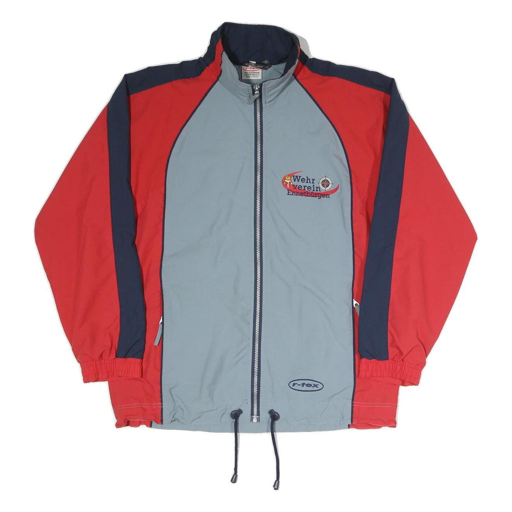 R-TEX Mens Grey & Red Casual Outdoor Jacket M Polyester Blend Zip Track