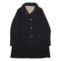 C.P. COMPANY Womens Black Wool Blend Button Jacket S Plain Classic Outerwear