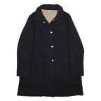 C.P. COMPANY Womens Black Wool Blend Button Jacket S Plain Classic Outerwear