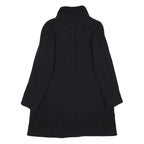 C.P. COMPANY Womens Black Wool Blend Button Jacket S Plain Classic Outerwear