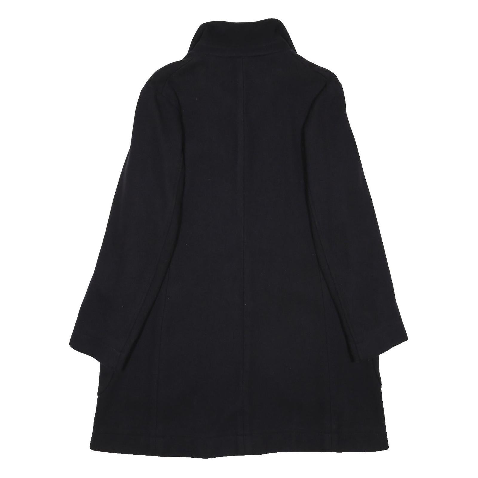 C.P. COMPANY Womens Black Wool Blend Button Jacket S Plain Classic Outerwear