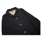 C.P. COMPANY Womens Black Wool Blend Button Jacket S Plain Classic Outerwear