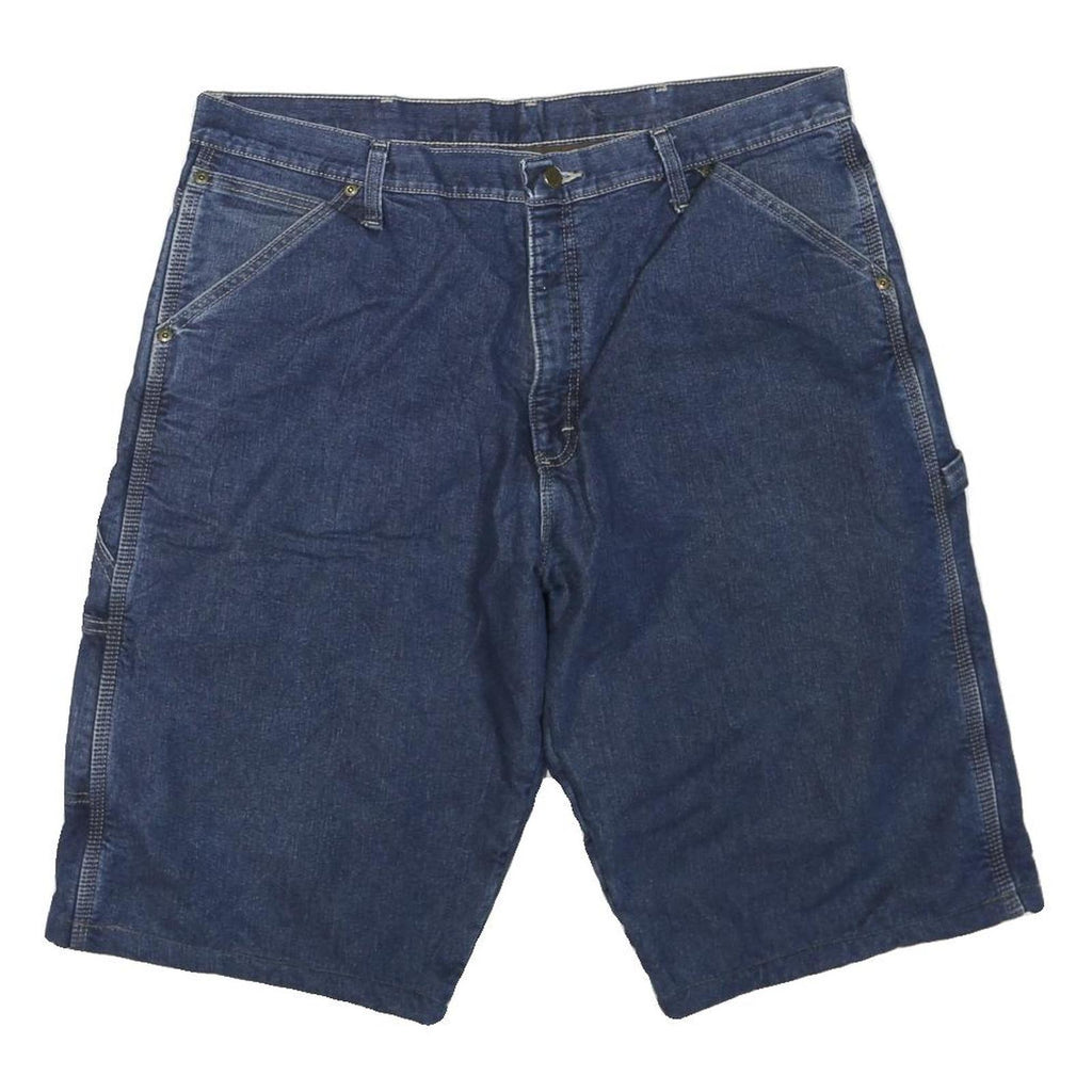 WRANGLER Mens Shorts Blue Denim Casual L W38 Workwear Cotton Blend