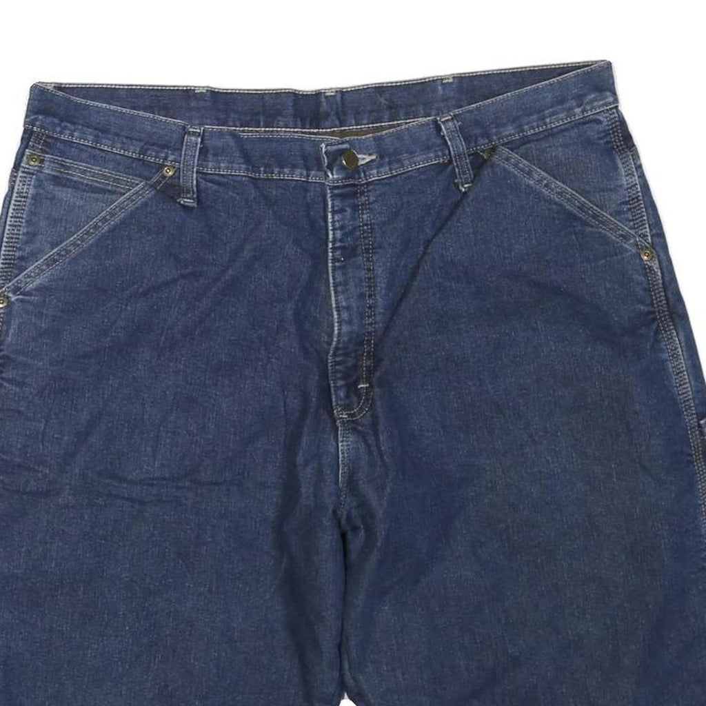 WRANGLER Mens Shorts Blue Denim Casual L W38 Workwear Cotton Blend