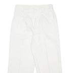 H&M Womens Cotton Blend White Relaxed W28 L22 Button Closure Trousers