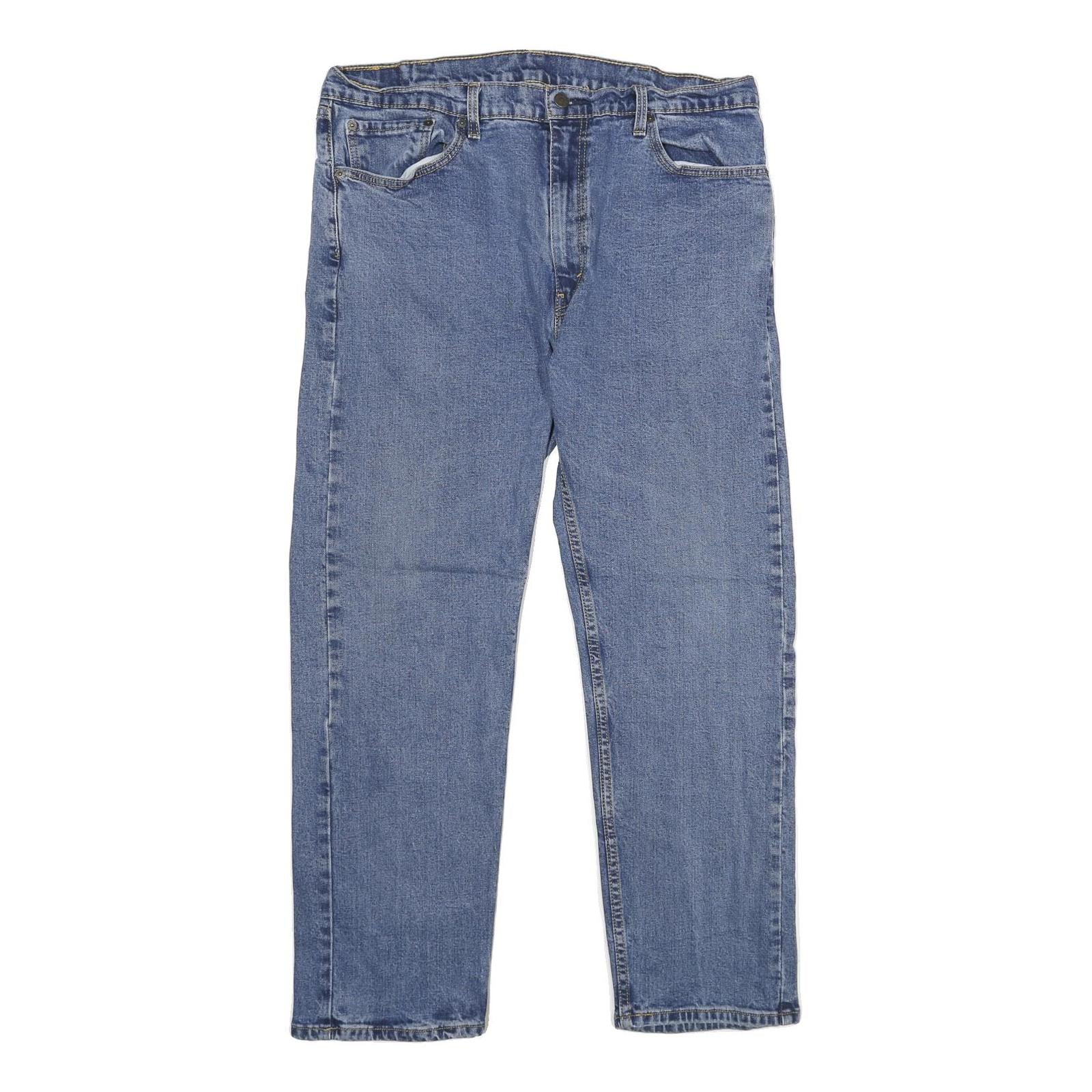 LEVI'S 505 Mens Jeans Blue Regular Straight Denim Medium W38 L30 Zip Cotton