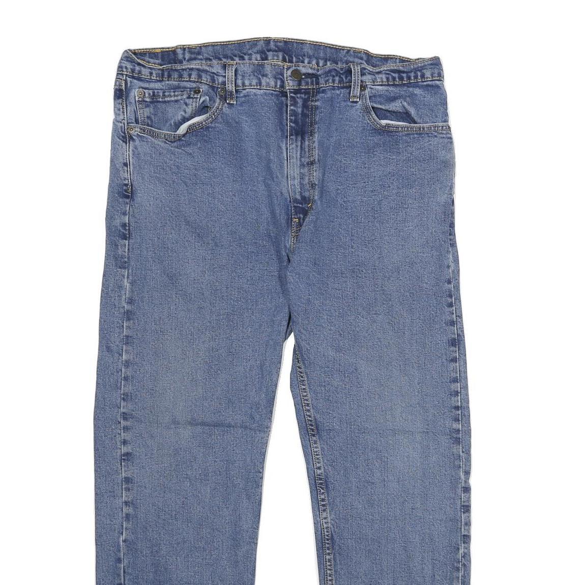 LEVI'S 505 Mens Jeans Blue Regular Straight Denim Medium W38 L30 Zip Cotton