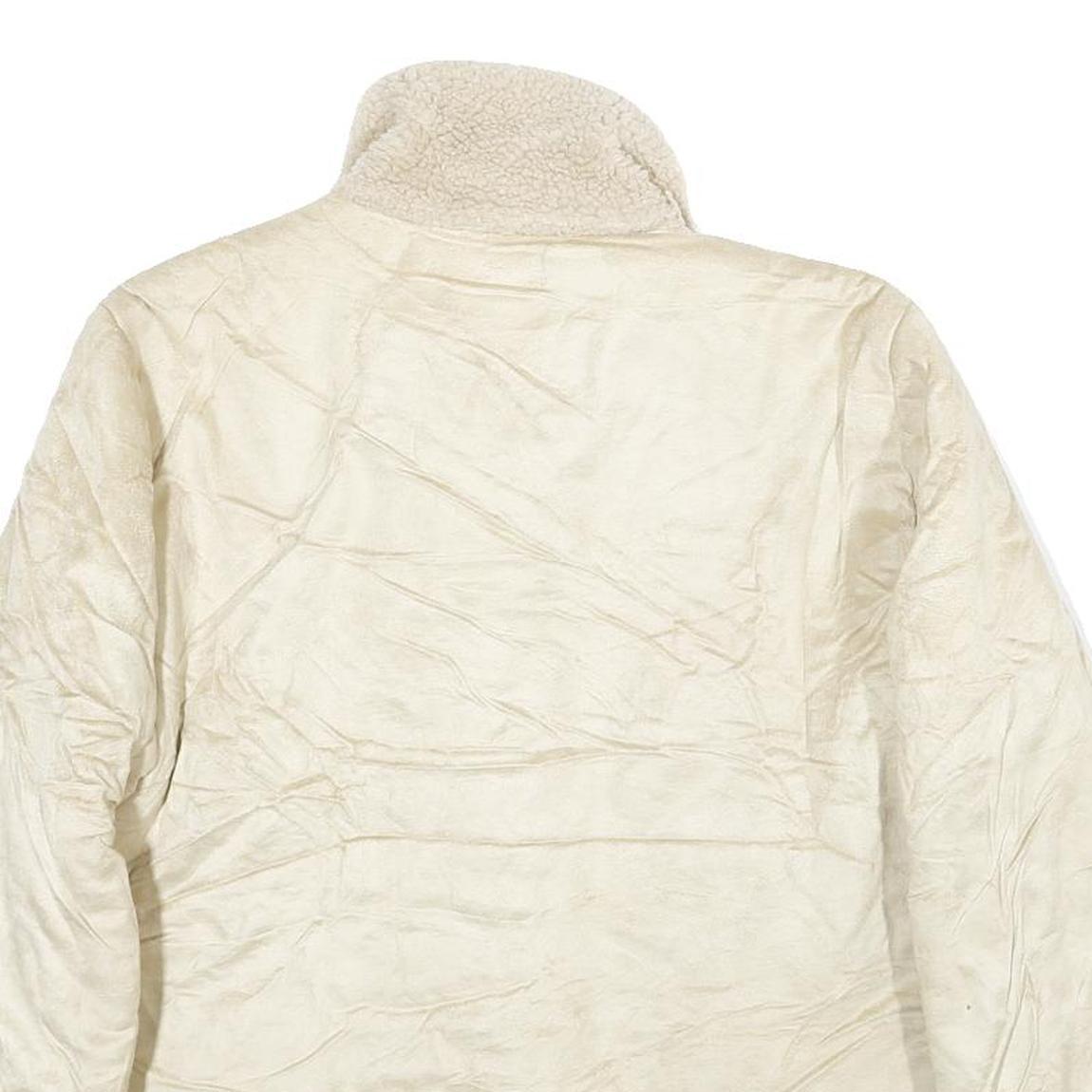 GRAFF Womens Cream Jacket M Woven Plain Button Closure Classic Fit Warm