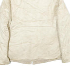GRAFF Womens Cream Jacket M Woven Plain Button Closure Classic Fit Warm