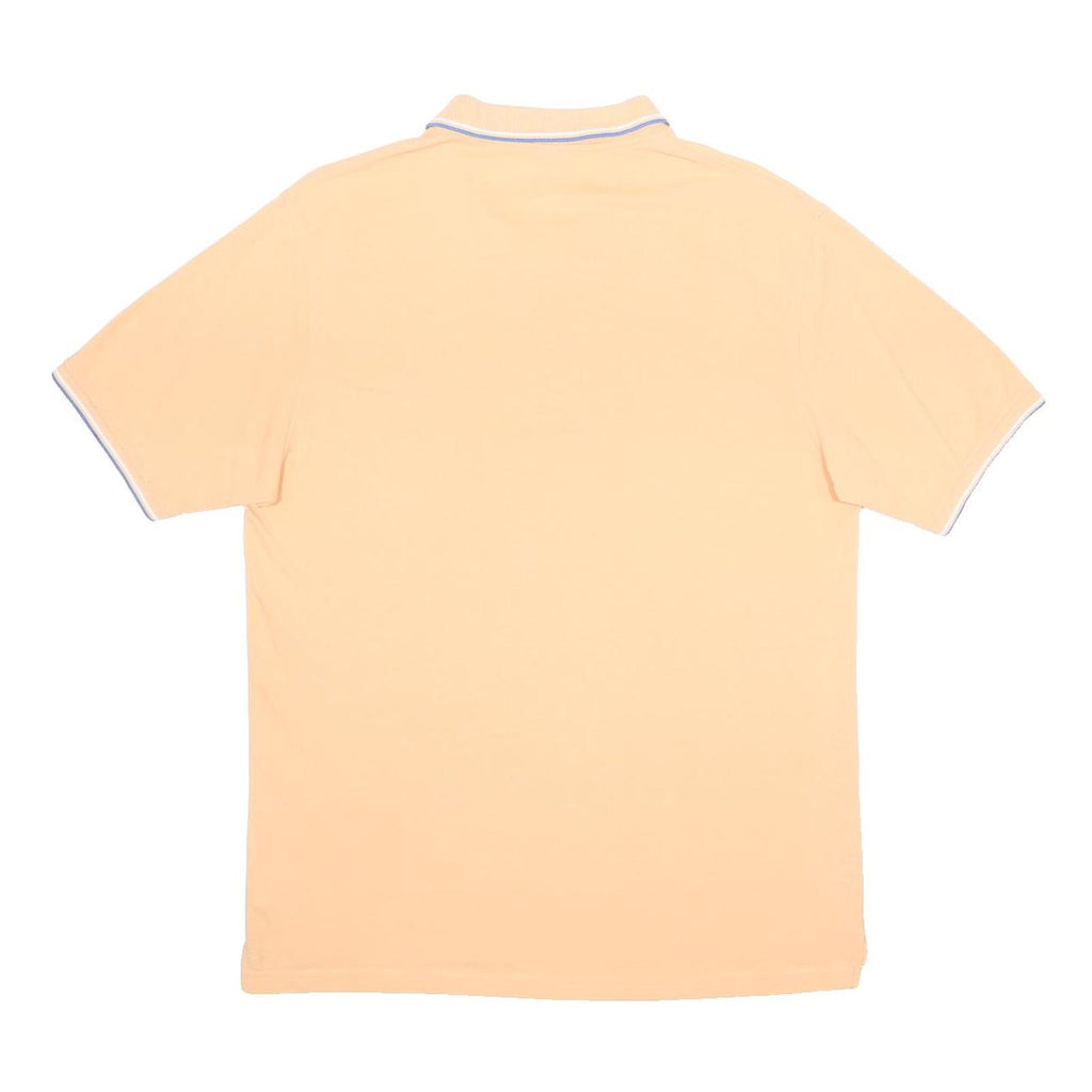 REEBOK Mens Peach Polo Shirt XL Cotton Short Sleeve Basic Casual