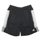 ADIDAS Mens Shorts Black & White Casual Polyester L W32 Sports Logo