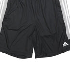 ADIDAS Mens Shorts Black & White Casual Polyester L W32 Sports Logo