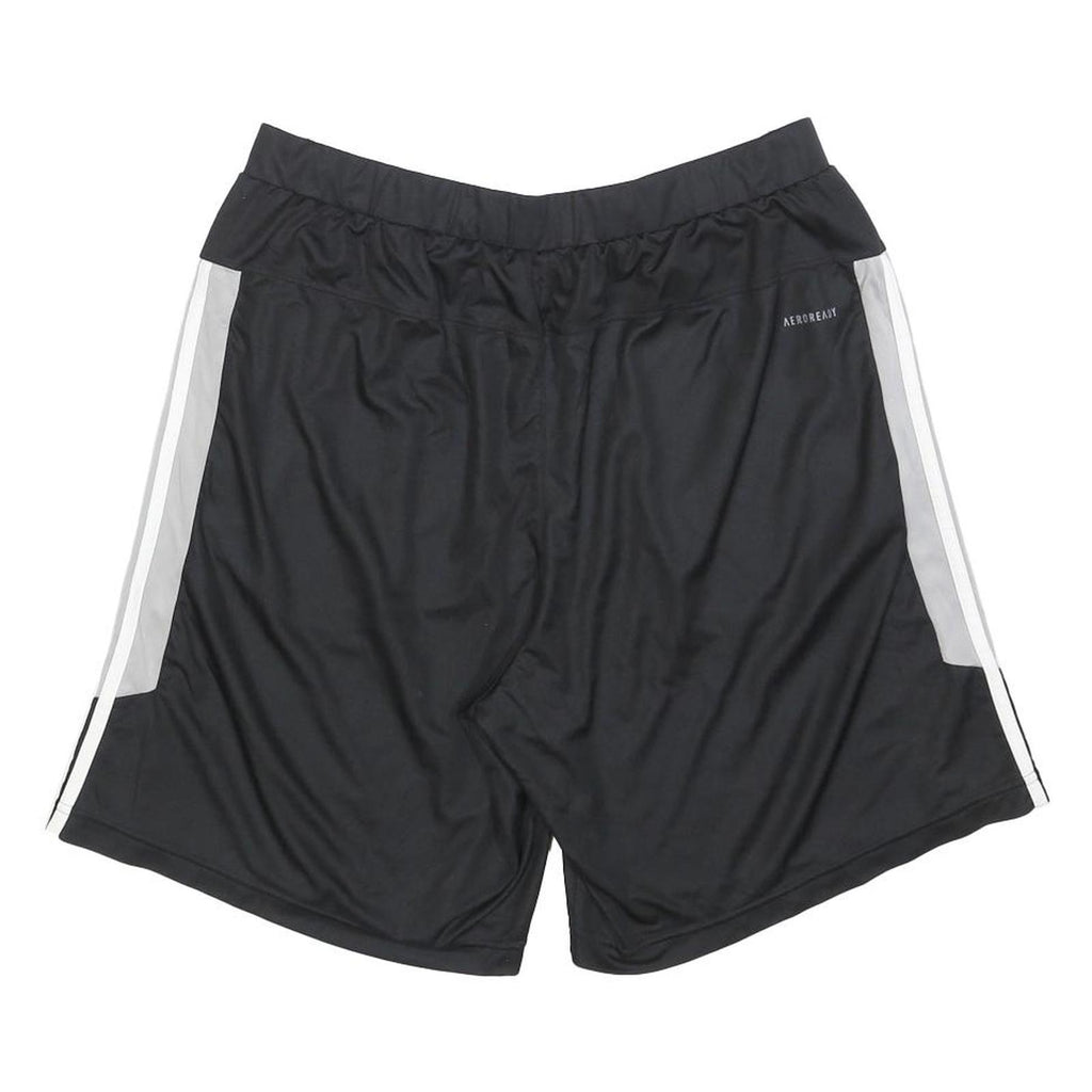 ADIDAS Mens Shorts Black & White Casual Polyester L W32 Sports Logo