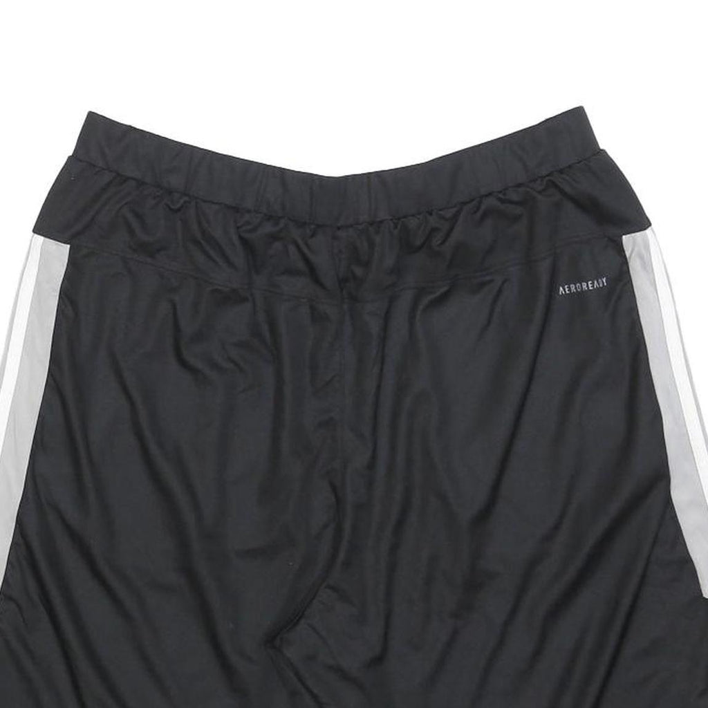 ADIDAS Mens Shorts Black & White Casual Polyester L W32 Sports Logo