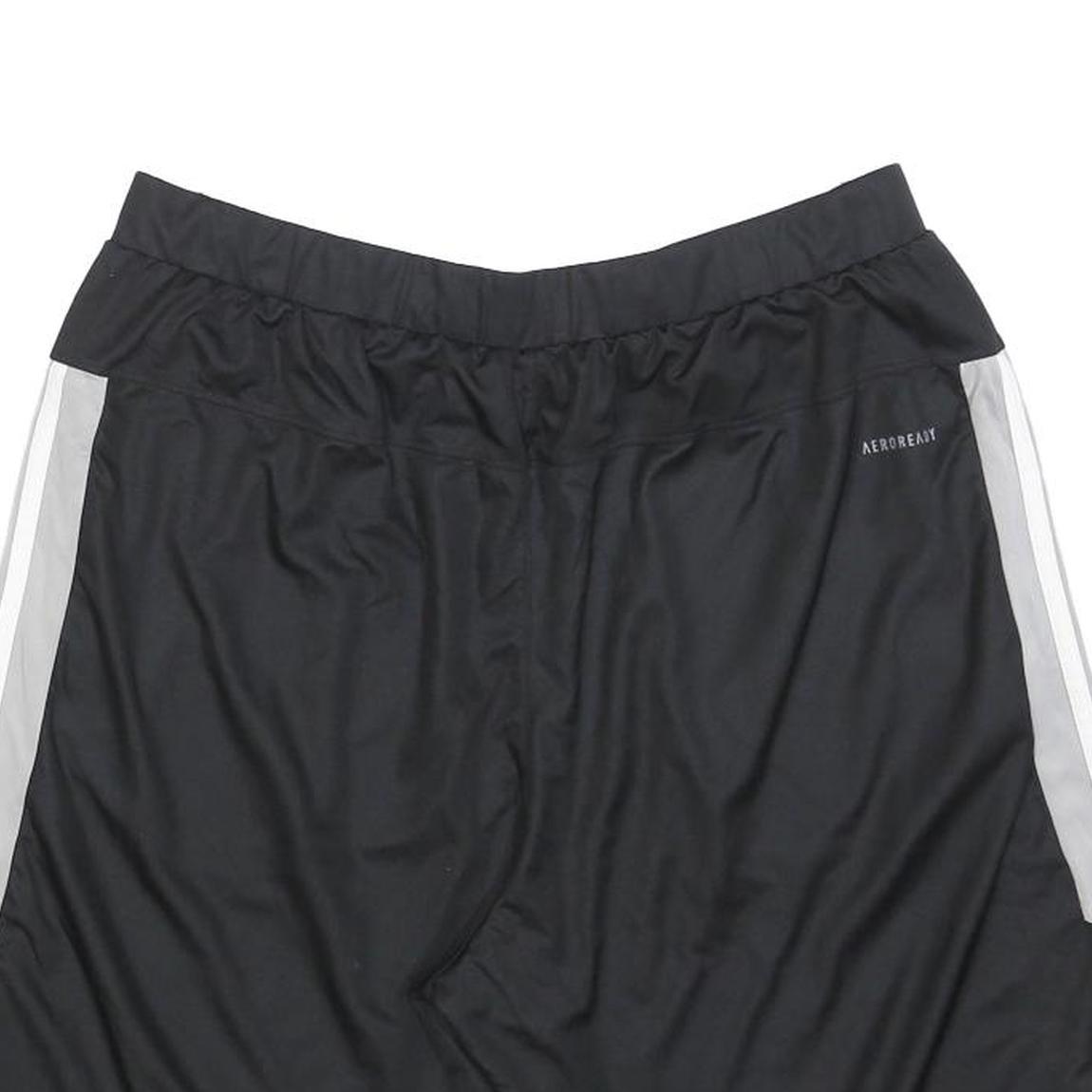 ADIDAS Mens Shorts Black & White Casual Polyester L W32 Sports Logo