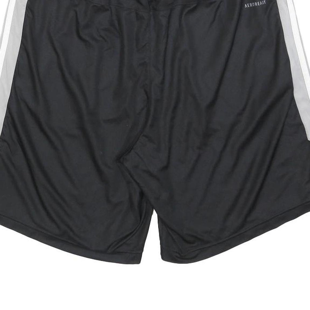 ADIDAS Mens Shorts Black & White Casual Polyester L W32 Sports Logo