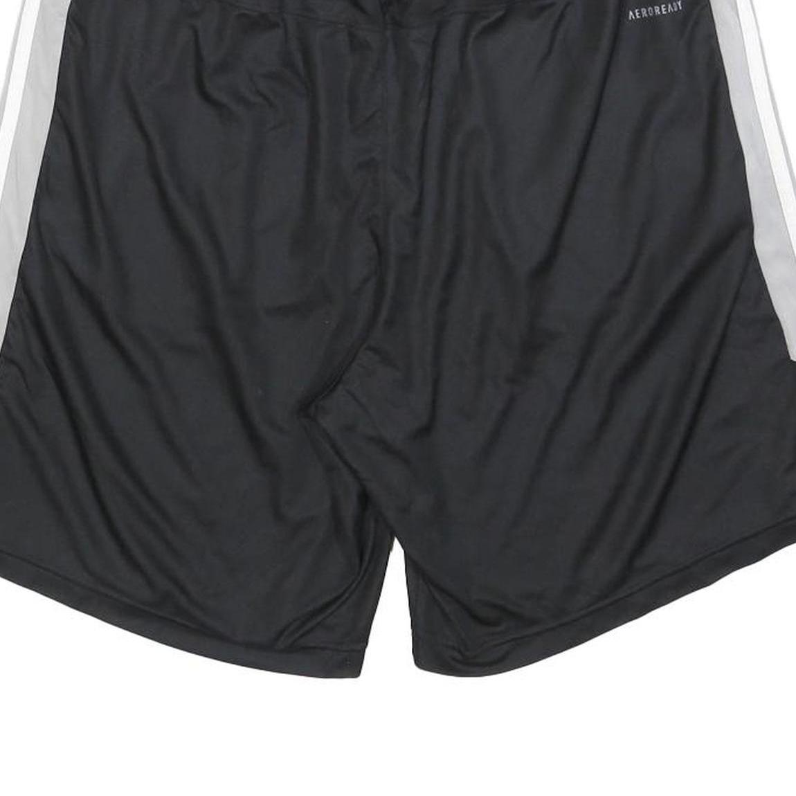 ADIDAS Mens Shorts Black & White Casual Polyester L W32 Sports Logo