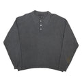 CONSENSUS Mens Grey Polo Neck Cotton Jumper L Casual Classic Comfortable