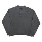 CONSENSUS Mens Grey Polo Neck Cotton Jumper L Casual Classic Comfortable