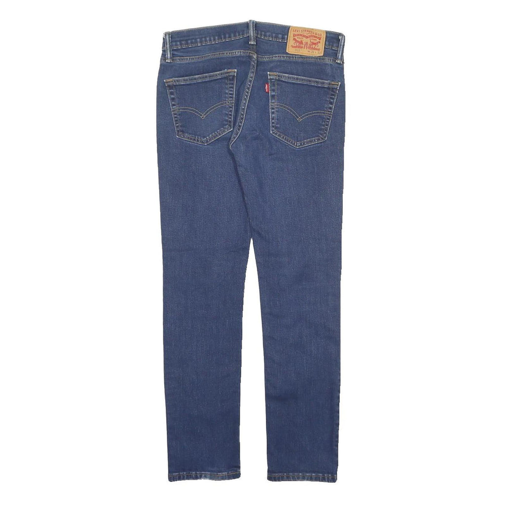 LEVI'S 511 Slim Womens Jeans Blue Regular Slim Denim Medium W31 L32 Stretch Zip