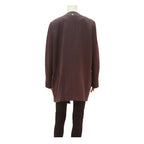 JOOP Womens Brown Jacket L Cotton Blend Textured Button Closure Relaxed Fit