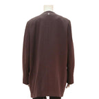 JOOP Womens Brown Jacket L Cotton Blend Textured Button Closure Relaxed Fit