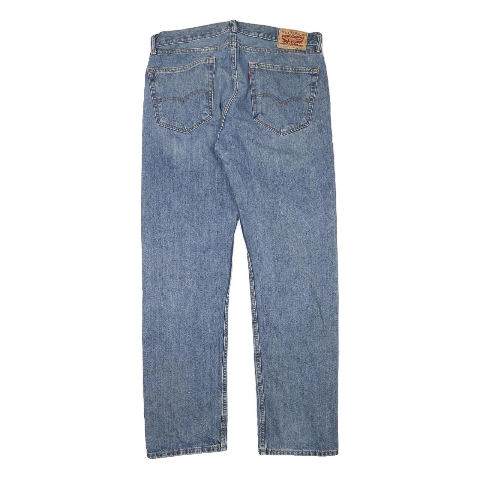 LEVI'S Mens Jeans Blue Regular Straight Denim Medium W36 L33 Classic Casual