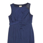 JENNY PACKHAM Womens Navy Blue Dress Polyester Blend Sleeveless Knee Length UK
