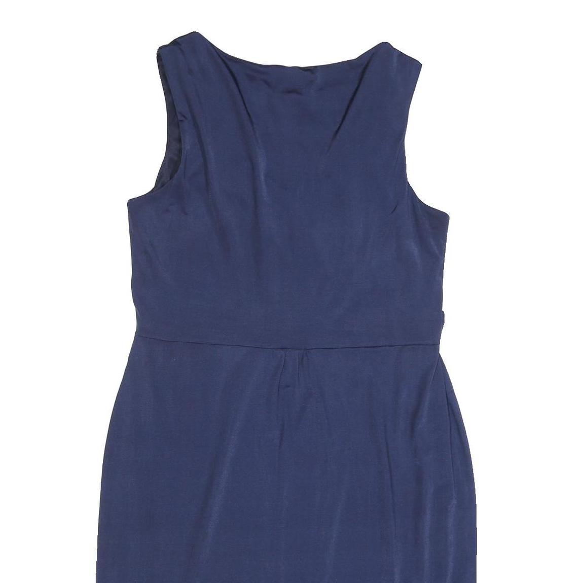 JENNY PACKHAM Womens Navy Blue Dress Polyester Blend Sleeveless Knee Length UK